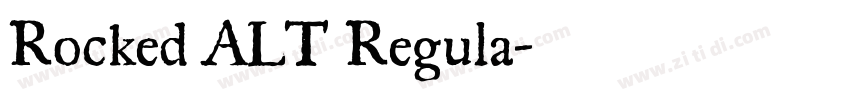 Rocked ALT Regula字体转换